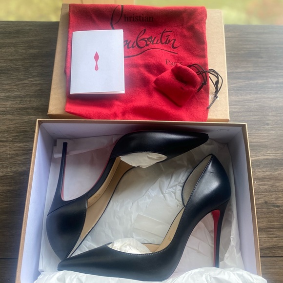 Christian Louboutin Iriza 100mm Eu 38.5 Black - worn 1x 🔥 - Picture 2 of 15